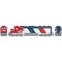 ATHG65708 HO SD45-2, SF/Bicentennial no. 5704