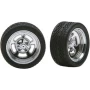 1279 Pegasus 1/24 1/25 Shuey's Chrome Rim w/tires (4)