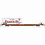 ATH14332 N F89-F89'8in TOFC Flat w/40' Trailer  TTX/Brown/SF