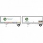 ATH29045 HO RTR 28' Trailers w/Dolly  Old Dominion (2)