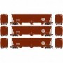 ATH6969 N ACF 4600 3-Bay Centerflow Hopper  BNSF (3)