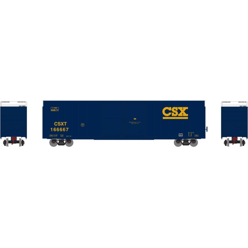 ATH90528 HO RTR FMC 60' DD/SS Hi-Cube Box CSX num166667