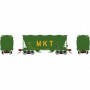ATH93990 HO RTR ACF 2970 Covered Hopper  MKT/Green num451