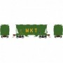 ATH93991 HO RTR ACF 2970 Covered Hopper  MKT/Green num468