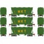 ATH93992 HO RTR ACF 2970 Covered Hopper  MKT/Green (3)