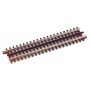 21st Century Track System(TM) Nickel Silver Rail w/Brown Ties - 3-Rail -- Straight - 10"  25.4cm