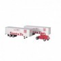 BAC42232 HO 1950s/60s Tractor w/2 Trailers  SF