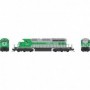 BOW25057 HO SD40-2  FURX/Green/Silver num3050