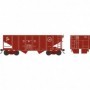 BOW42263 HO 55-Ton Fishbelly Hopper  D&H/Oxide Red num5740