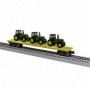 LNL2028380 O27 Flatcar  John Deere w/ Tractors