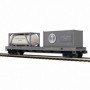 MTH2095386 O Flat Car w/Tank Cont & 20' Cont  U.S. Navy  num925