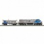 MTH30204321 O-27 Imperial ES44AC & Caboose w/PS3  NS/Blue