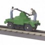 MTH302526 O-27 Operating Hand Car  Green Base