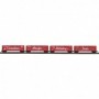 MTH3070106 O-27 50' Double Door Boxcar Set w/ LED Lights (4)