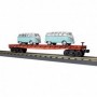 MTH3076678 O-27 Flat w/2 'VW Bus  IC