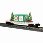 MTH3076774 O-27 Flat Car w/Lighted Christmas Trees  White