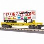 MTH3076783 O-27 Flat Car w/40' Trailer  TTX/Wall Paint