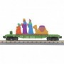 MTH3076788 O-27 Flat w/Lighted Scene  Wise Men/Green
