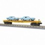 MTH3076792 O-27 Auto Carrier Flat Car w/2 '67 Camaro  Chessie