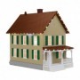 MTH3090572 O Row House num2 w/Christmas LEDs  Cream & Green