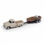 MWI40013 HO 1957 Chevy StepSide Pickup/Boat & Trailer Beige