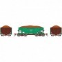 RND87201 HO 24' Ribbed Ore Car w/Load  GN/Green num92705