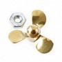 DUM3133 3 Blade Brass Right Hand Prop 1in dia: 1/8in Shaft