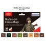 VLJ-70180 17ml Bottle Waffen SS Camo Model Color Paint Set (8 Colors)