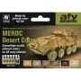 VLJ-71212 17ml Bottle US Army Vehicles MERDC Desert Model Air AFV Paint Set (6 Colors)