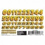 PIN4016 Dry Transfer  Yellow Numbers