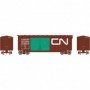 ATH16059 HO RTR 40' Double Door Box  CN/Green Doors num 580116