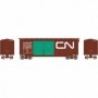 ATH16060 HO RTR 40' Double Door Box  CN/Green Doors num 580327