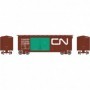 ATH16061 HO RTR 40' Double Door Box  CN/Green Doors num 580489