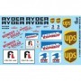 DELIVERY VAN DECALS, UPS etc 1/24-1/25